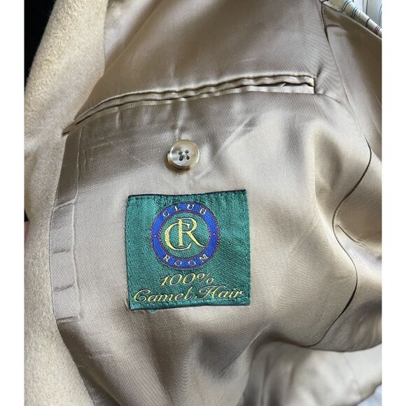 Club Room Mens Camel Hair Sport Coat Blazer 42R  Two Button Preppy Old Money - Picture 8 of 10